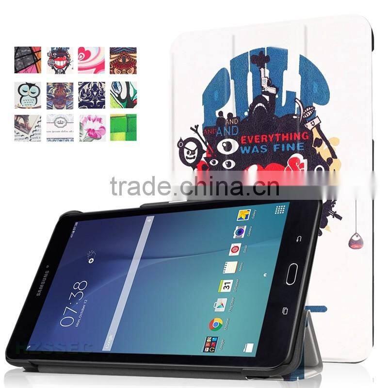 Protective unbreakable folding PU leather flip case stand tablet cover case for Samsung Galaxy Tab E8.0
