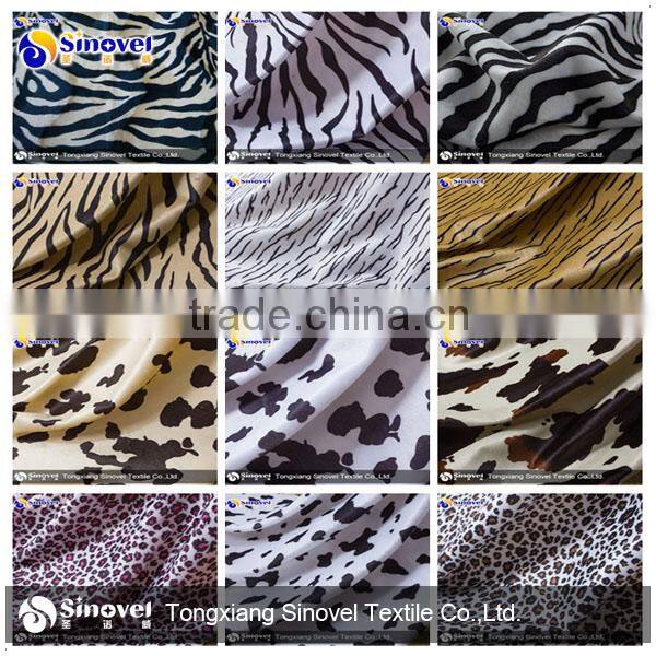 Animal Print Velvet Fabric Pet Products for Dog Bed