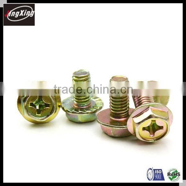 factory supplier carbon steel DIN6921 grade 4.8/8.8 zinc plated flange bolt
