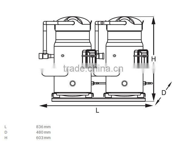 Danfoss Scroll Compressor in tandem SZ230,Hermetic Scroll Compressors-Tandem
