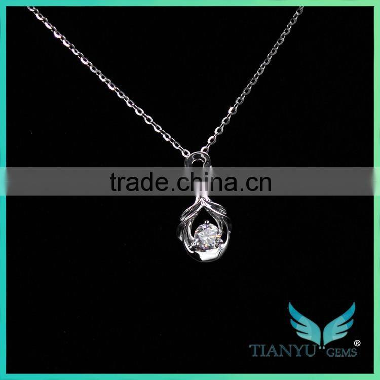 Foreverone DEF white moissanite Diamond Pendent 18K white/yellow gold for Necklace