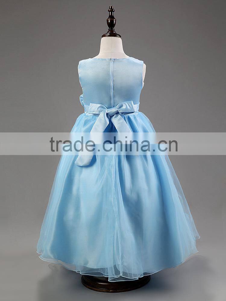 Beautiful Baby Girls Kids Wedding Princess Flower Girl Dresses Kids Wedding Party Dress Sleeveless Lace Flower Girl Dress