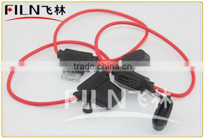 black rubber 20A in line bakelite in-line fuse holder 250VAC