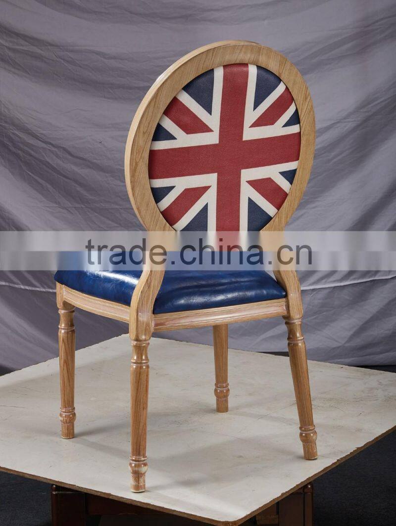 hotsale aluminum stacking hotel banquet chair in wood look