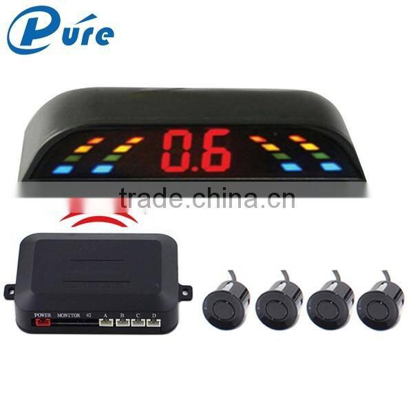 4 Sensors Wireless Car Park Sensor/Auto Parking Sensor System with Three-step BiBi Sound or Human Voice Alarm