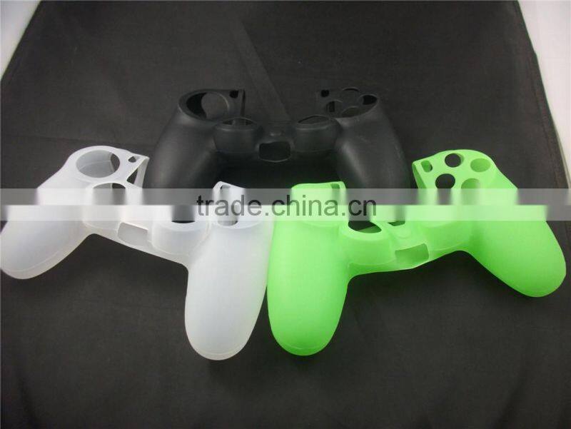 for PlayStation 4 Packs Silicone Controller Case Combo: Black, White, Red, Blue