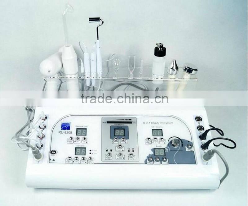 Hottest multifunction remove blackhead machine remove facial wrinkle beauty machine/8 in 1 facial machine