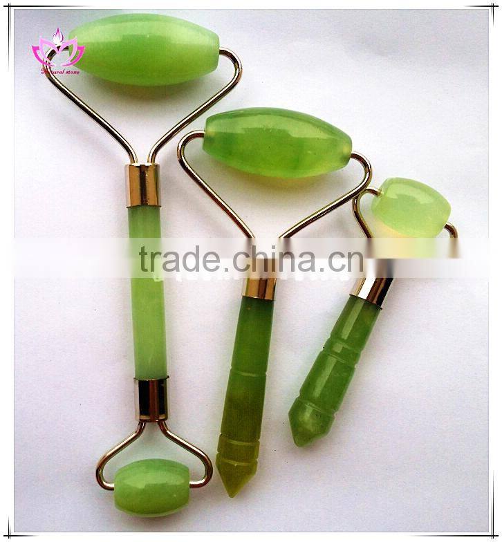 with gift box jade massager roller with strong steel frame hot stonejade facial massage roller