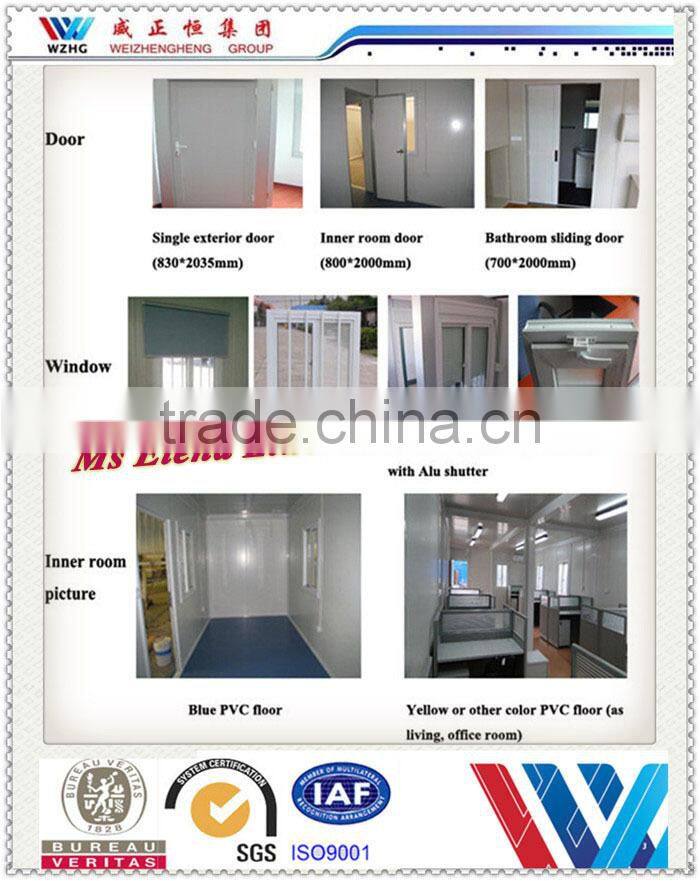 Sandwich Panel steel structure Container house/sandwich panel house 20FT container house container living homes
