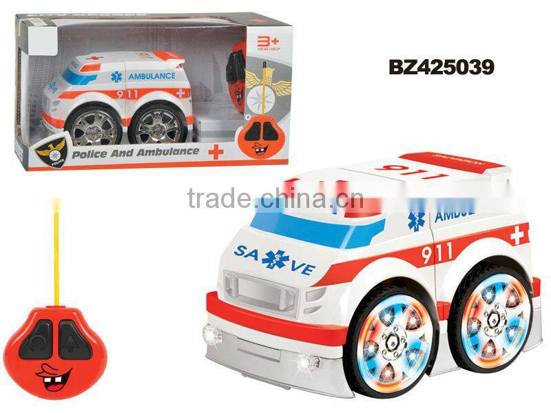 2 channels assembled remote control ambulance toy