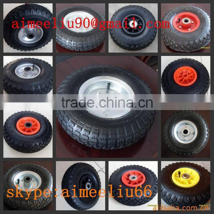 8inch plastic and metal rim pneumatic rubber wheel