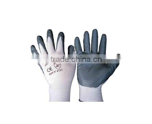 Nitrile Coated Nylon Work Gloves Size 9 EU