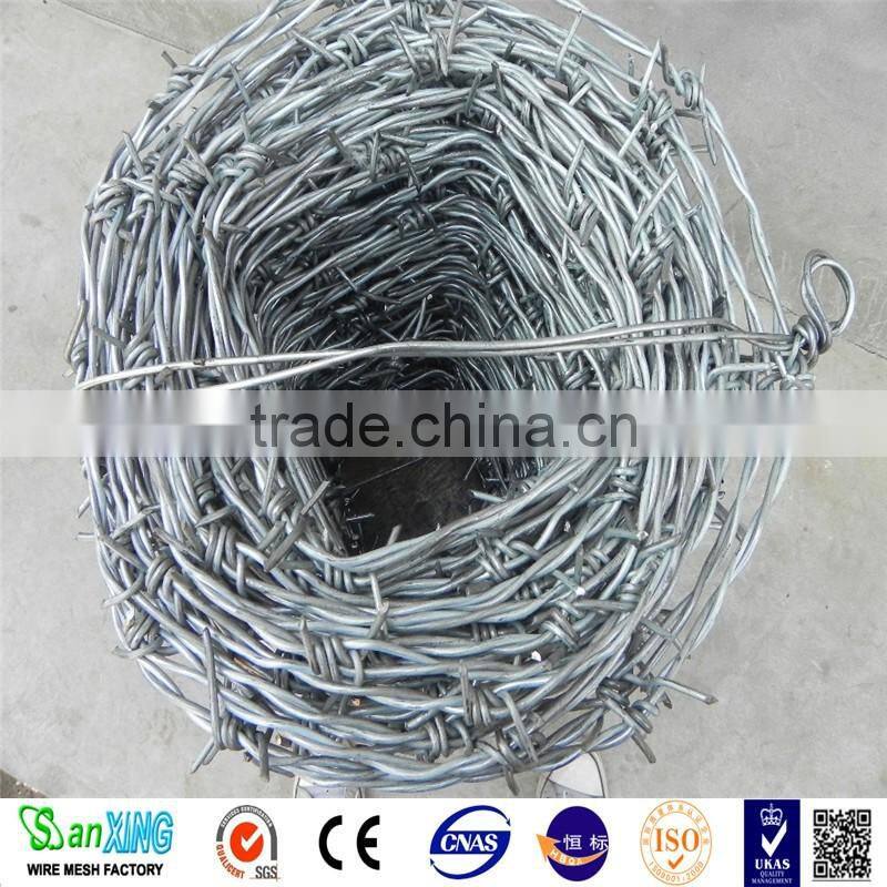 Electro galvanized single strand barbed wire coil