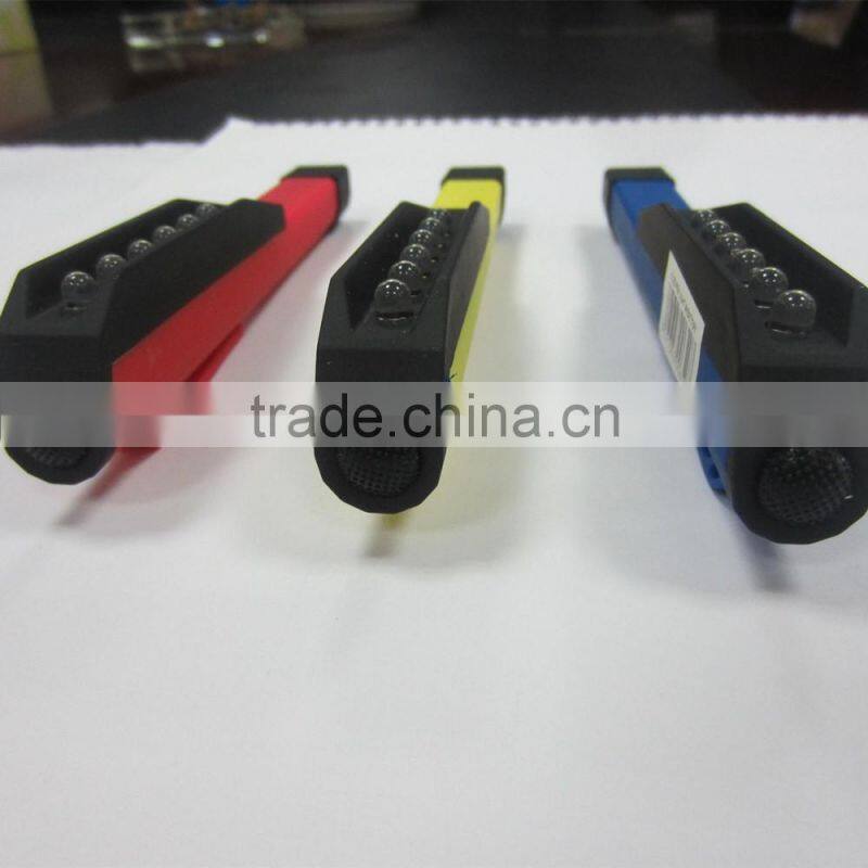 Colorful 6 LED Torch Rubber Print Light Pen