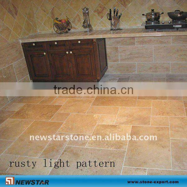 polished walnut travertine