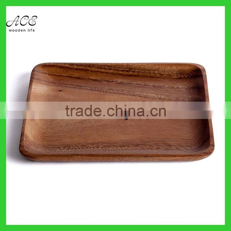 Small wooden food tray