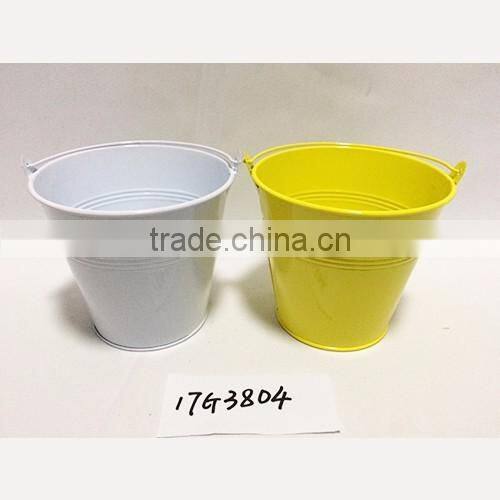 China manufacturer custom different sizes half round container garden pot for flower made from zinc metal iron