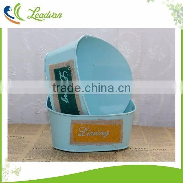 Half round plant pots cheap metal pots planter wholesale