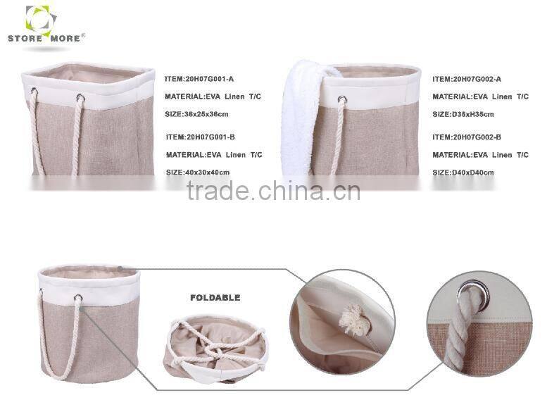 Round Wire Laundry Basket, Arc Pattern