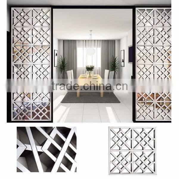 Metal Folding Room Divider Screen For Interior Decoration