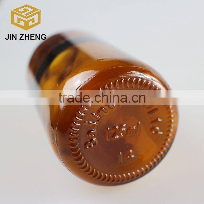 Wholesale 125ml amber glass pharmaceutical bottle with screw lid