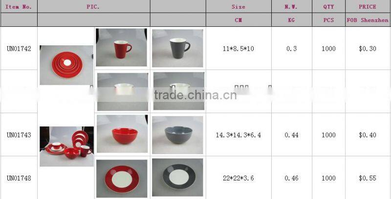 round color-glazed dinner set