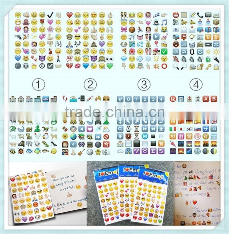 Die Cut Emoji Face Vinyl Sticker for Phone Tablet Laptop Decor