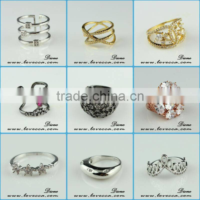 small MOQ fashion micro pave diamond setting ring