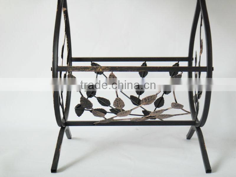2014 New living room Metal frame magazine storage table sofa side table