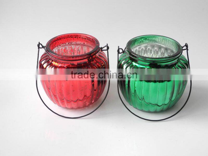 stained flagon home decoration glass jar with lifing rope
