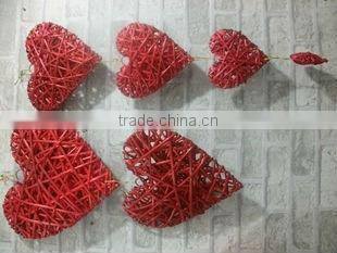 woven wicker heart for christmsa decoration or garden decoration