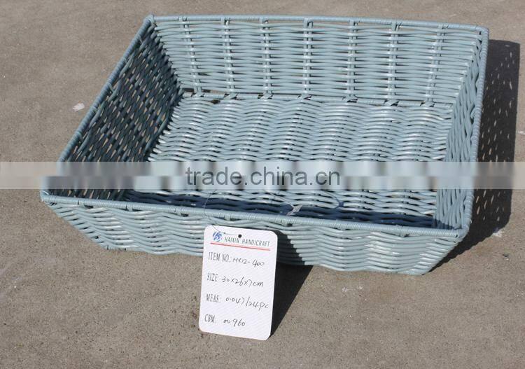 Black Cheap Wholesale Fruit Storage Plastic Rattan Basket