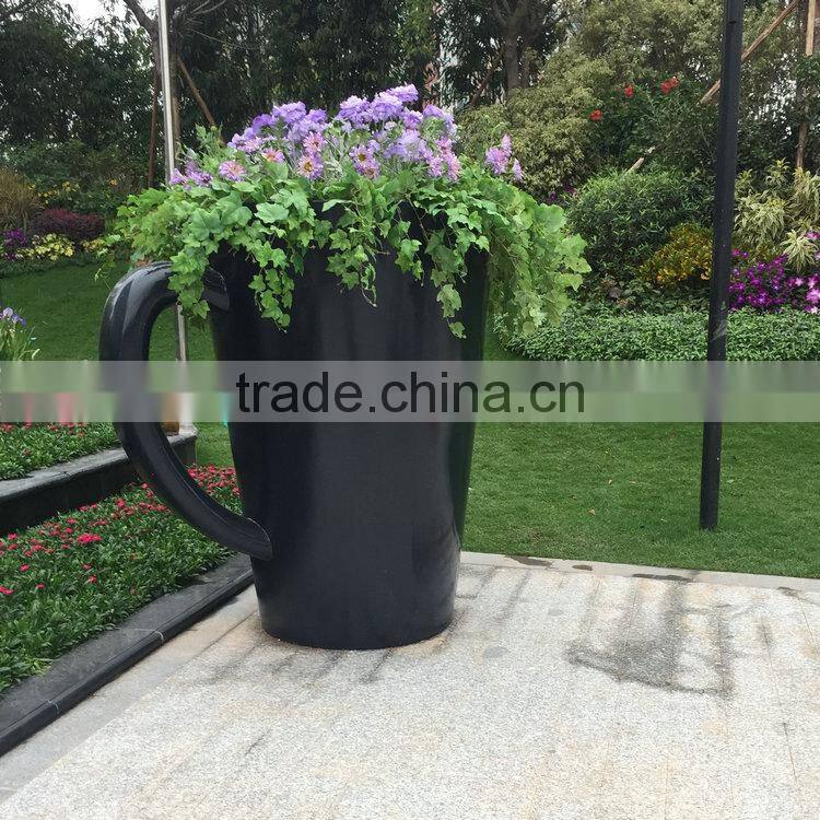 FRP garden teacup planter