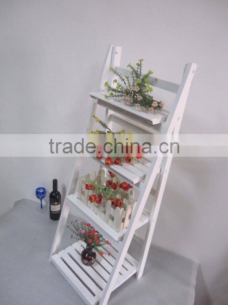 Solid Wooden Fold Flower Shelf