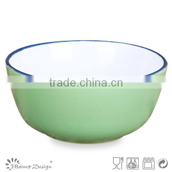 Factory direct wholesale gloss glaze ceramics cereal bowl with dot