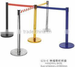 Silvery stainless steel outdoor traffic retractable crowd control barrier