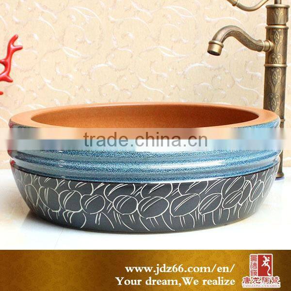Good-quality flat base ceramic kitchen hand wash sink for hot sell