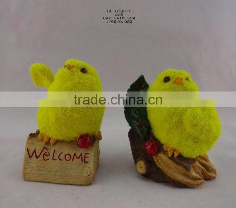 pile coating chick statue for russia new year symbol decor