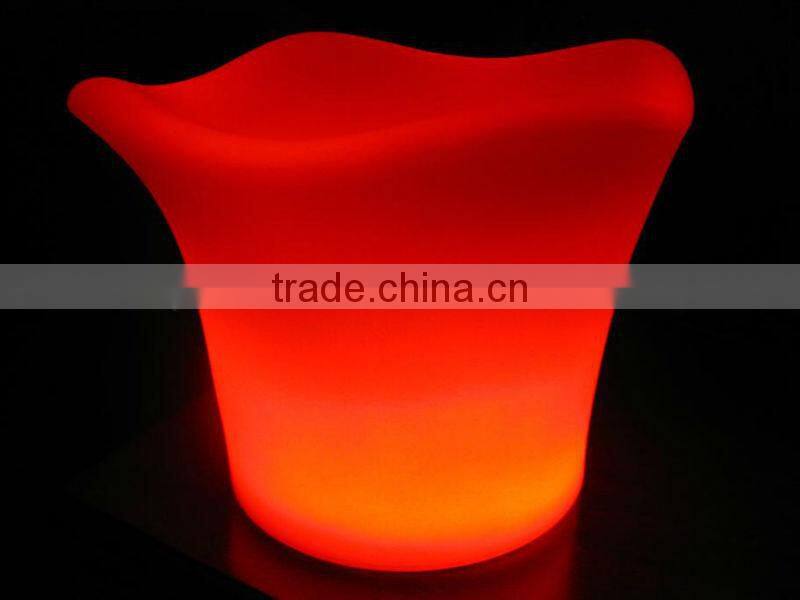 Waterproof IP65 plastic ice bucket/fruit tray/led wine pot