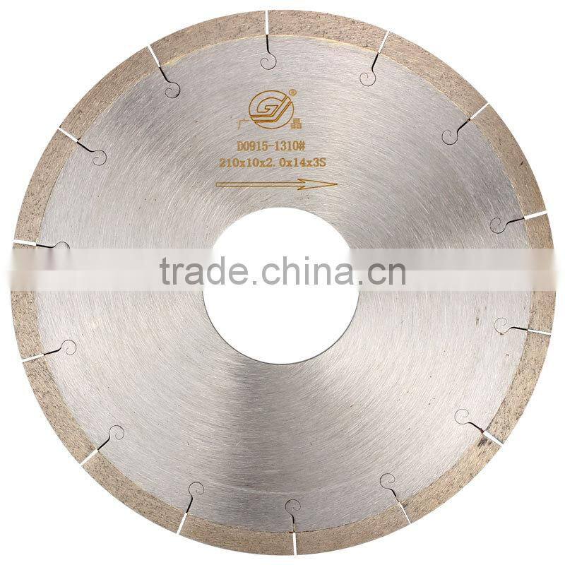 210mm diamond cutting disc for hard porcelain diamond saw blade for tile