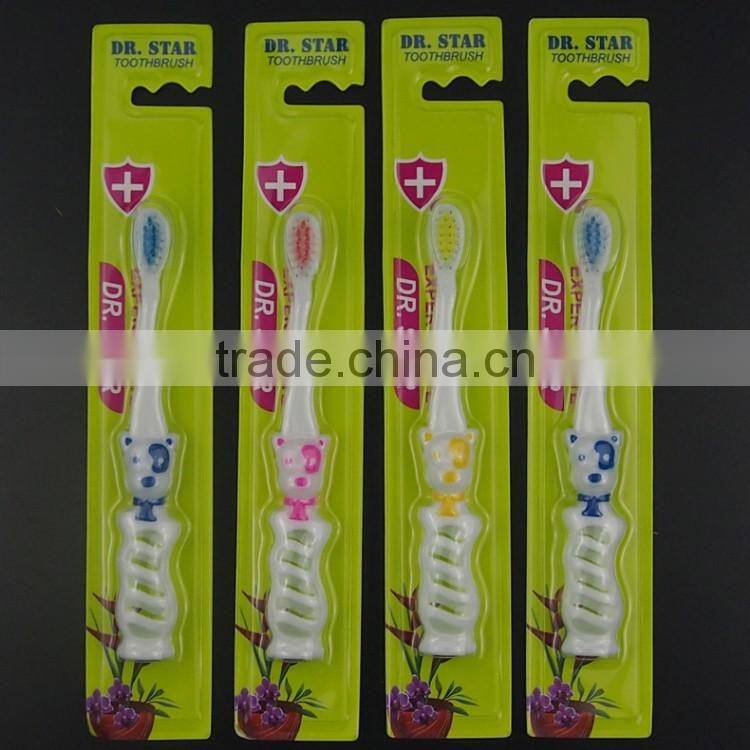 Home use soft nylon bristle small head children toothbrush