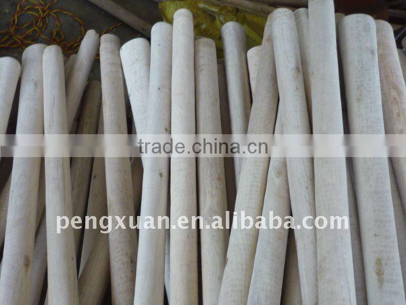 Round natural garden tools wooden hoe handle, wooden shovels stick