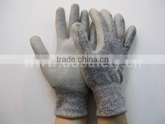 DDSAFETY Cut Resistant Gray Nitrile Palm Coated Safety Gloves