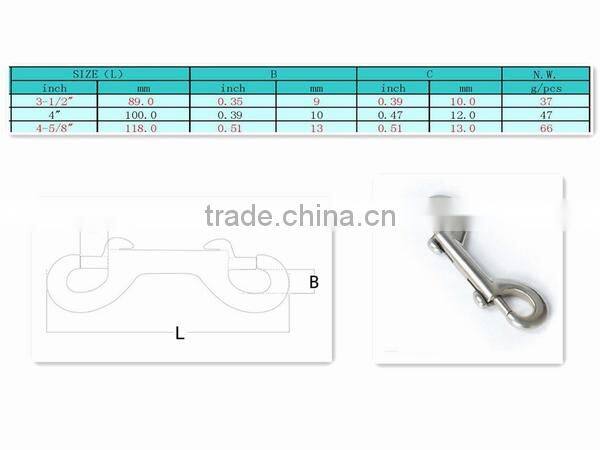 Stainless Steel Rigging Hardware Metal Snap Dog Hook