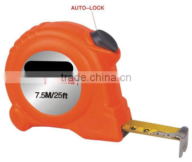 Professional Tape Measure with rubber grip Inch and Metric Scale blade