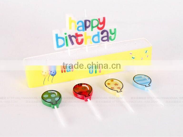 Character and Balloon Happy Birthday Candle