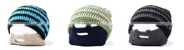 Fashion Funny Knitted Men's Winter Ski Face Mask Beard Hat