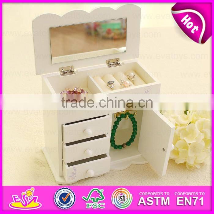 Handmade lovely wooden jewelry organizer W09E018-S