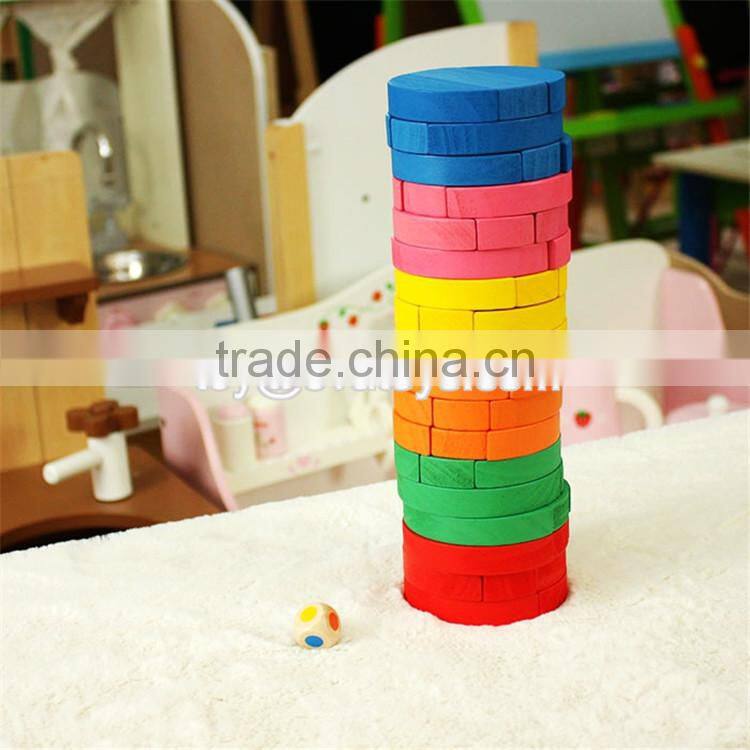 wholesale children educational wooden stacking blocks game W13D119