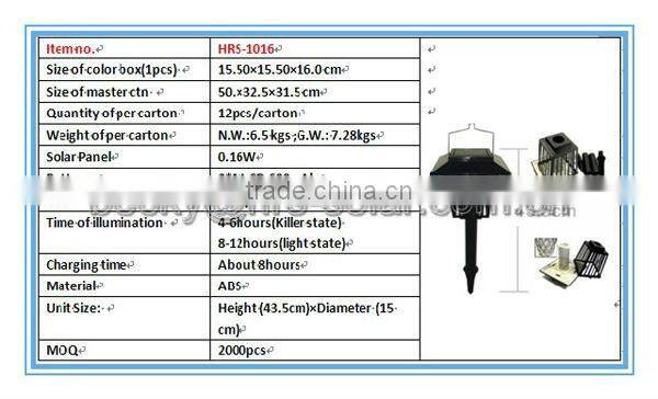 Outdoor Solar Mosquito Killer light